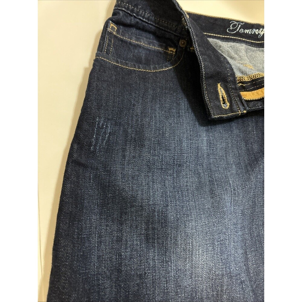 NWT Tommy Hilfiger Denim Blue Jean Skirt Size 16 Stretch Dark Wash - Picture 7 of 8
